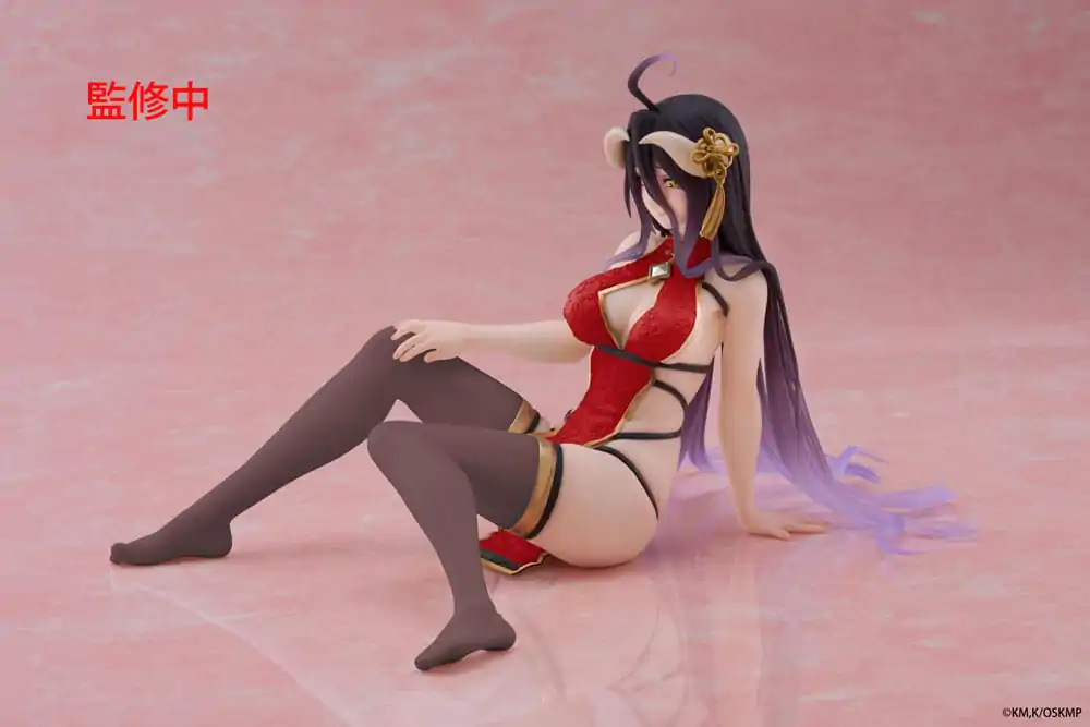 Overlord PVC Soška Desktop Cute Figure Albedo Chinese Dress Ver. Renewal 13 cm fotografii produktu