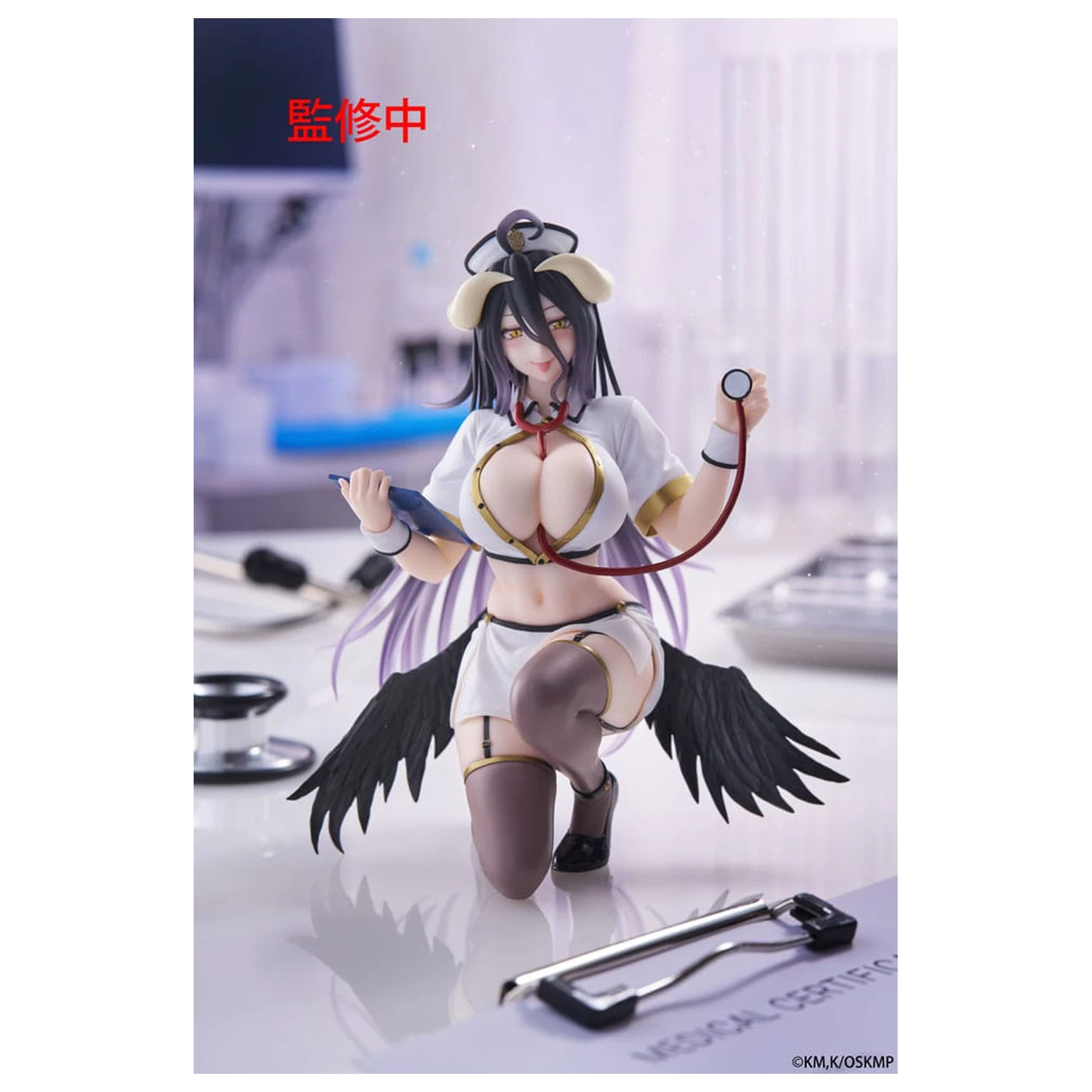 Overlord PVC Soška Stolní Roztomilá Figurka Albedo Nurse Ver. Renewal 13 cm fotografii produktu