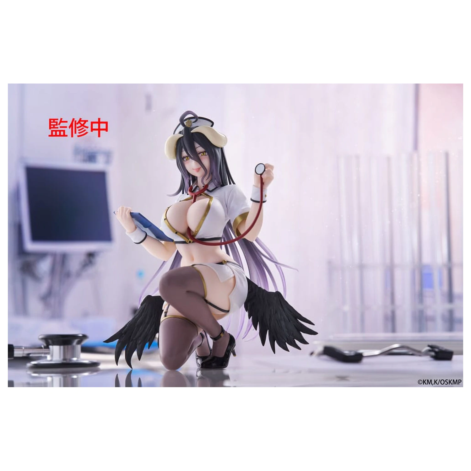 Overlord PVC Soška Stolní Roztomilá Figurka Albedo Nurse Ver. Renewal 13 cm fotografii produktu