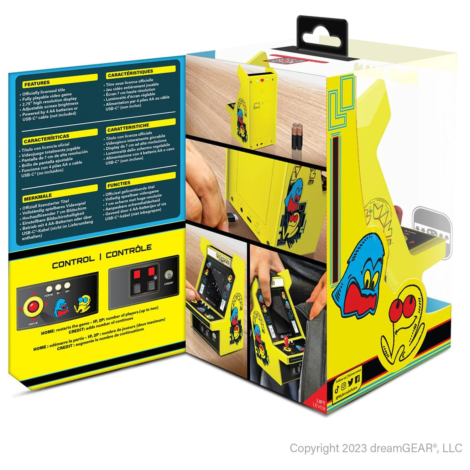 Pac-Man Přenosná retro arkádová mikro Pro přehrávač fotografii produktu
