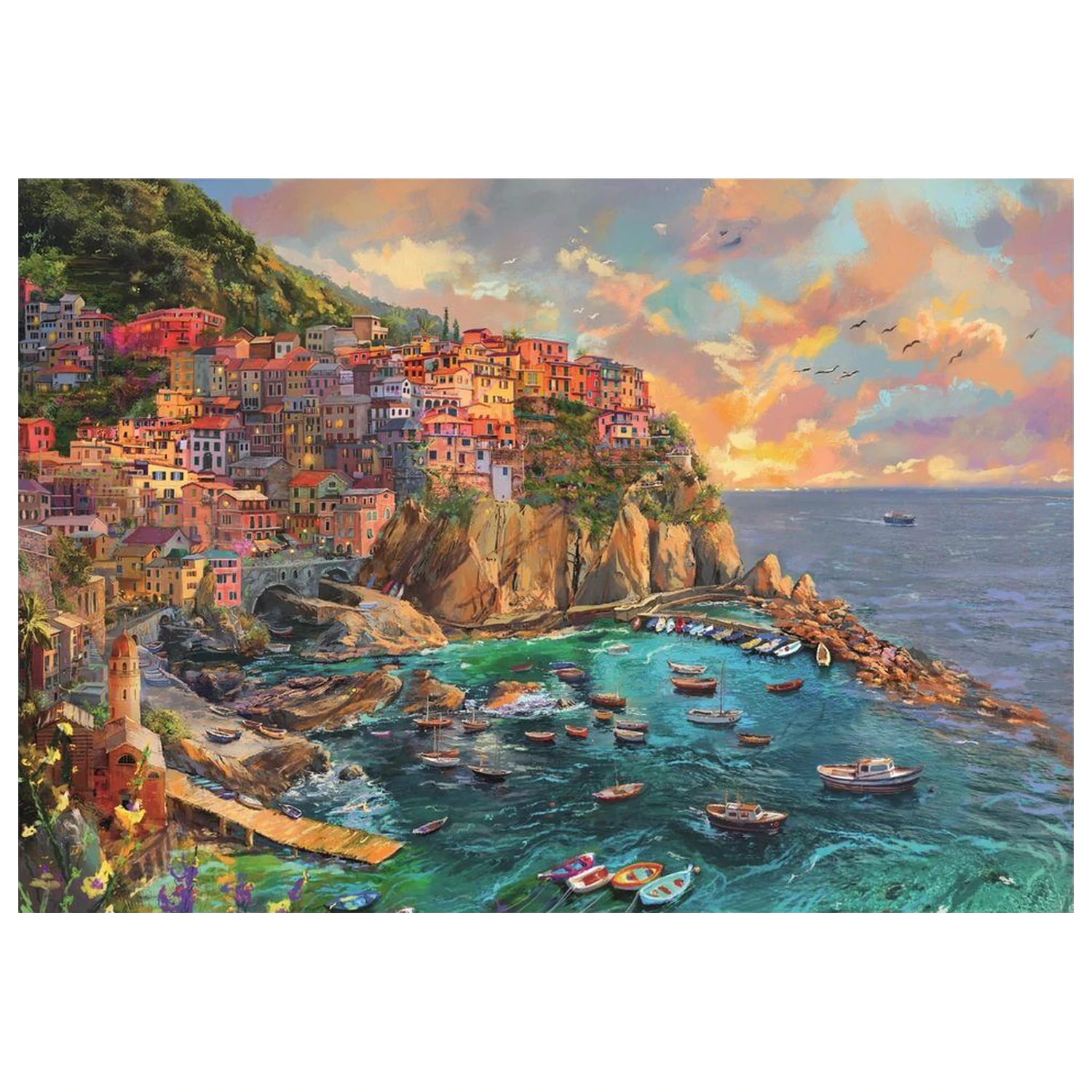 Painted Manarola puzzle 2000 dílků fotografii produktu