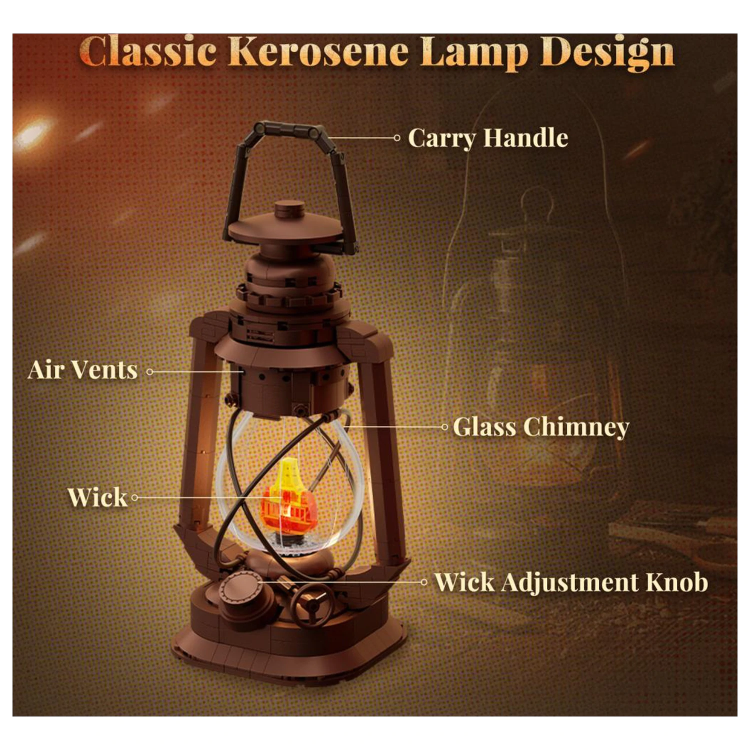 PANTASY Kerosene Lamp Stavebnice 379 ks fotografii produktu