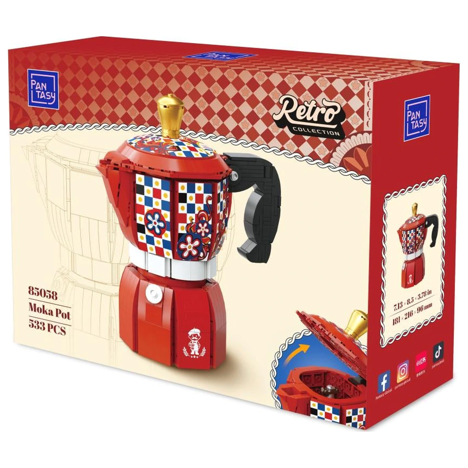 Stavebnice Pantasy Moka Pot 533 ks fotografii produktu