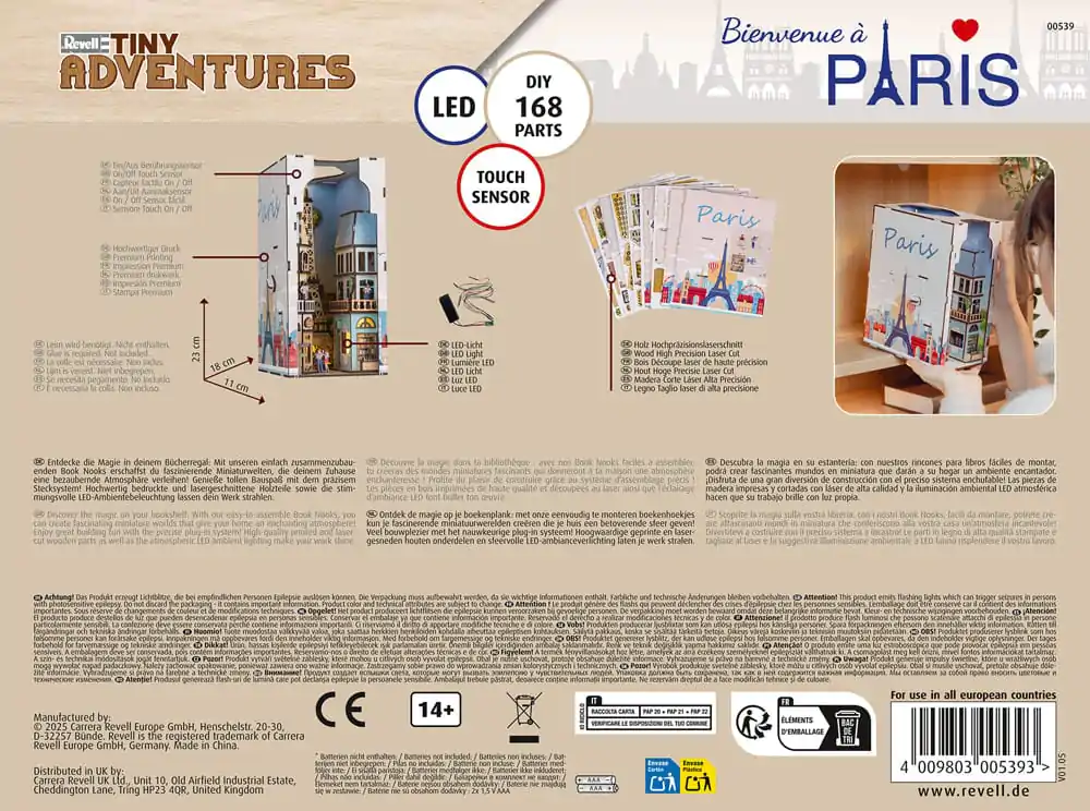 Paris Tiny Adventures Book Nook mini Diorama 23 cm fotografii produktu