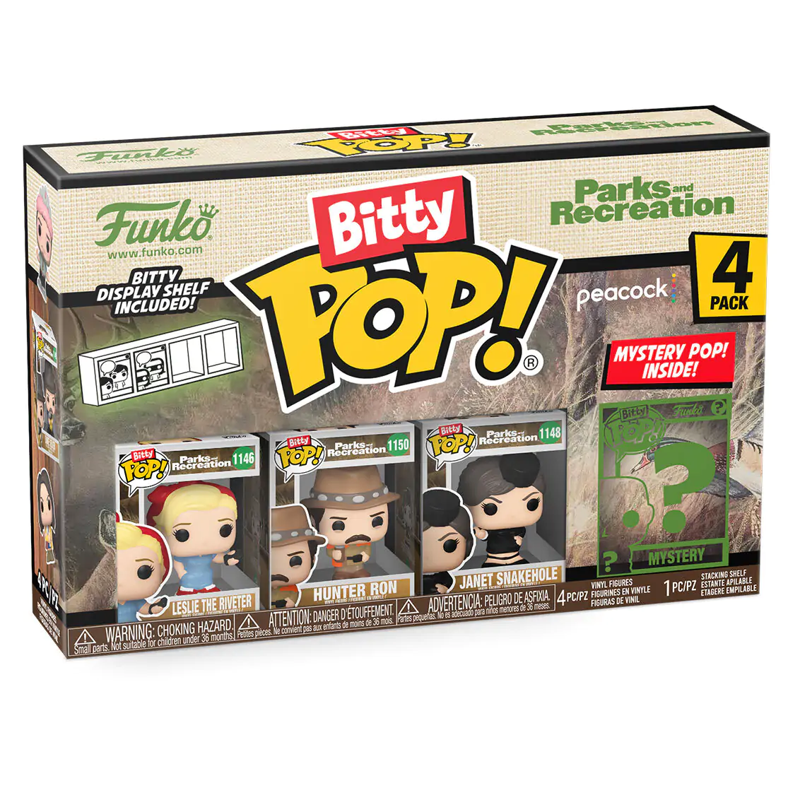 Blister 4 figurky Bitty Funko POP Park and Recreation Leslie fotografii produktu