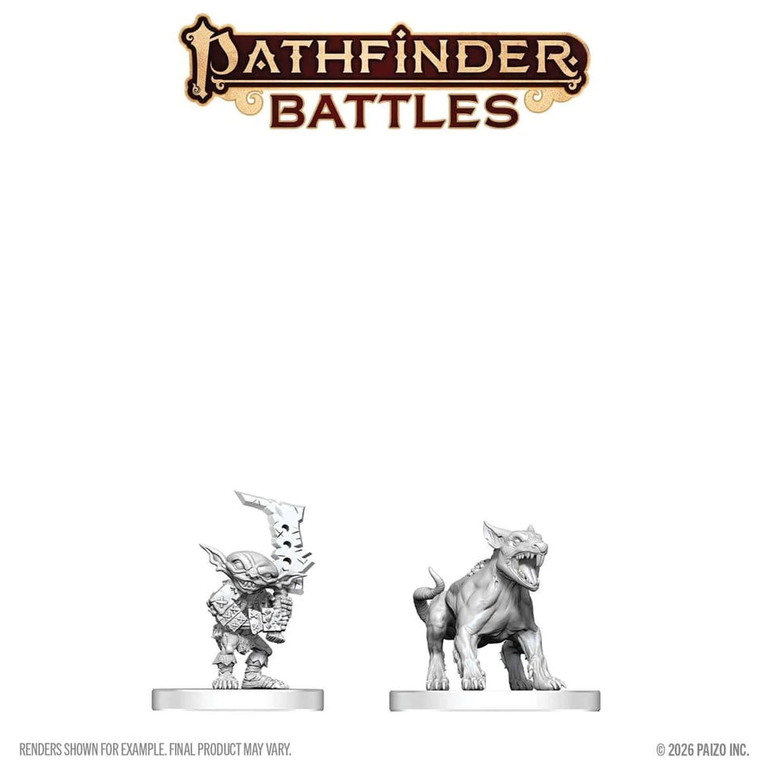 Pathfinder Battles Deep Cuts nenabarvená miniatura Goblin Commando & Goblin Dog 13 cm fotografii produktu