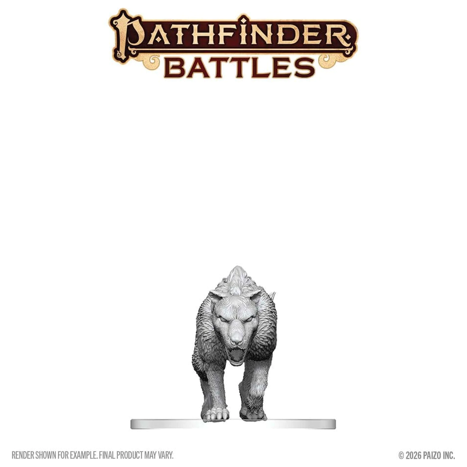 Pathfinder Battles Deep Cuts nenabarvená miniatura Hyaenodon 13 cm fotografii produktu