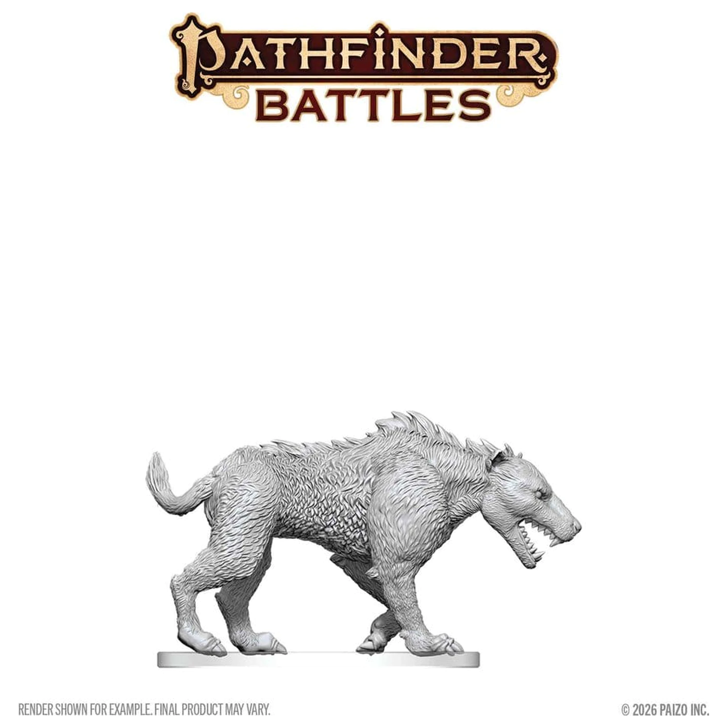 Pathfinder Battles Deep Cuts nenabarvená miniatura Hyaenodon 13 cm fotografii produktu