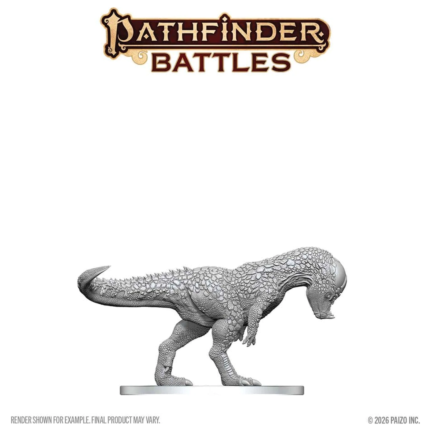 Pathfinder Battles Deep Cuts Nenabarvená miniatura Pachycephalosaurus 13 cm fotografii produktu