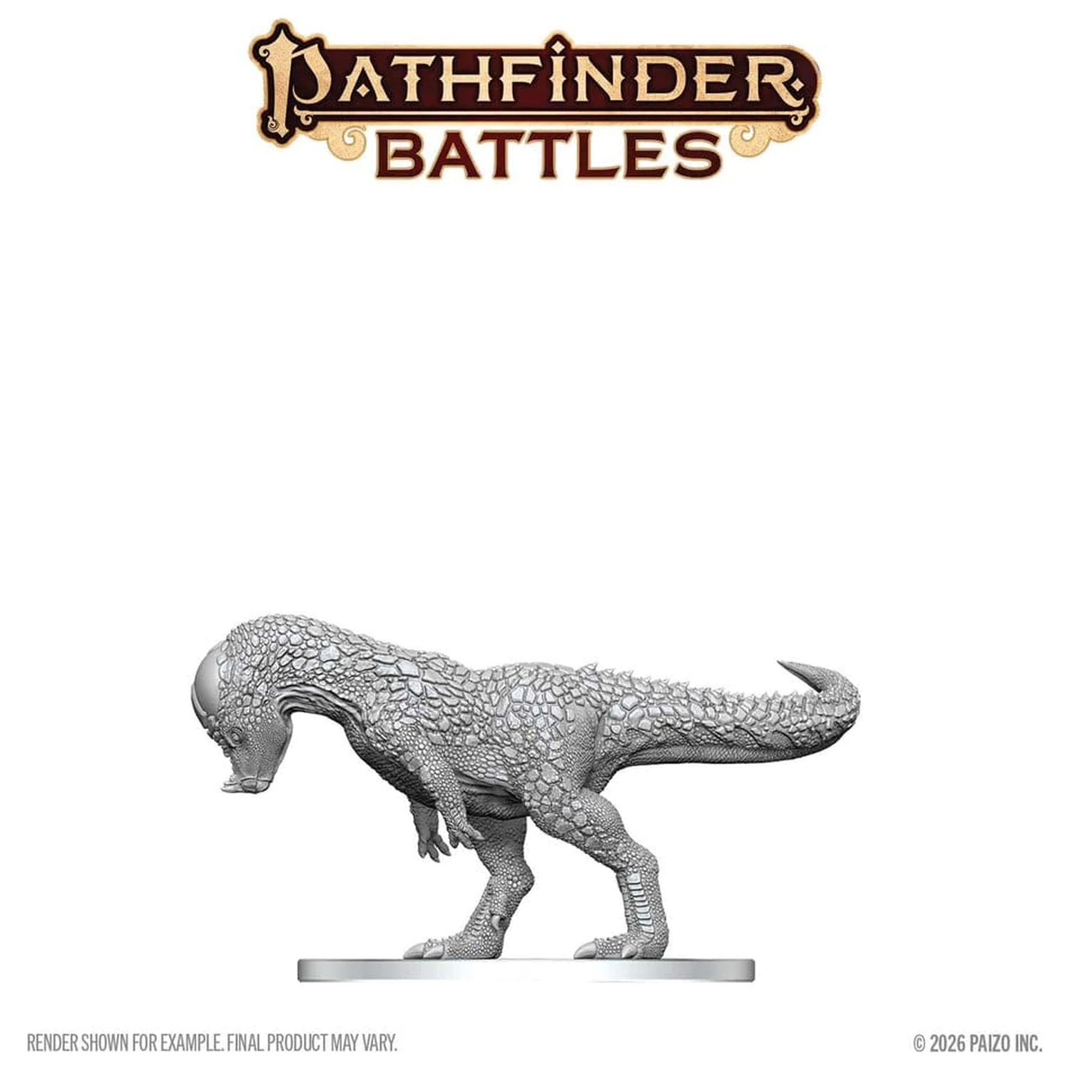 Pathfinder Battles Deep Cuts Nenabarvená miniatura Pachycephalosaurus 13 cm fotografii produktu
