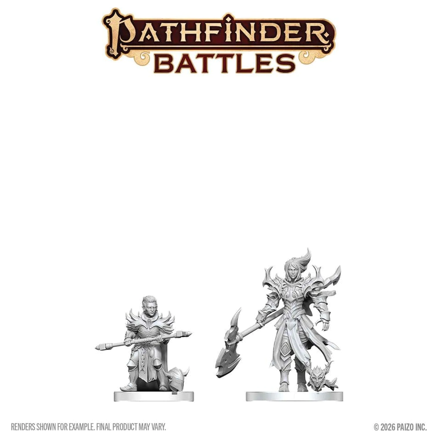 Pathfinder Battles Deep Cuts Nelakovaná miniatura Pyre & Godclaw Hellknights 14 cm fotografii produktu