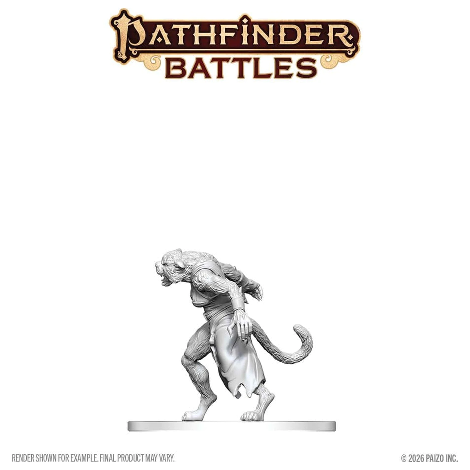 Pathfinder Battles Deep Cuts Nenabarvená miniatura Weretiger 13 cm fotografii produktu