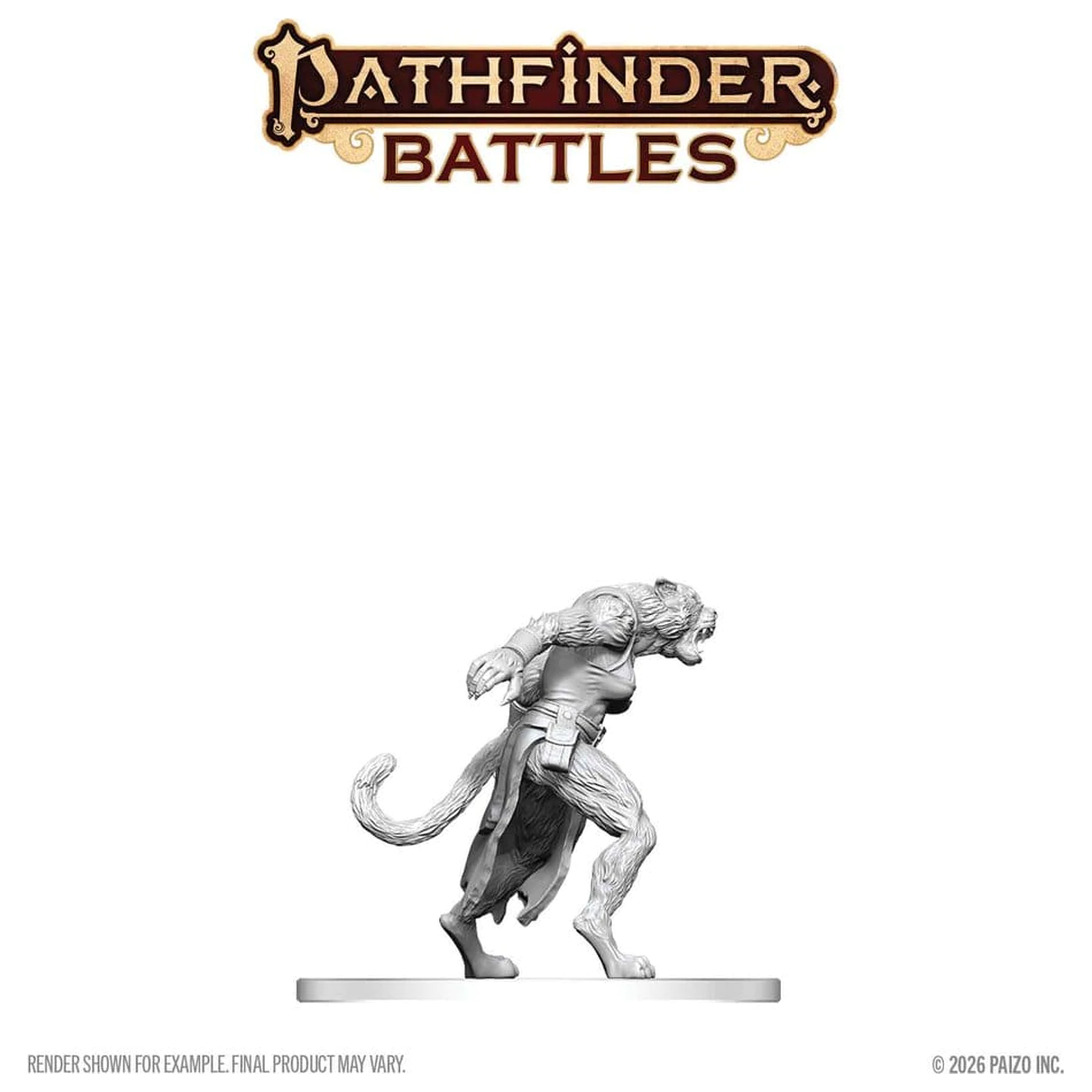 Pathfinder Battles Deep Cuts Nenabarvená miniatura Weretiger 13 cm fotografii produktu