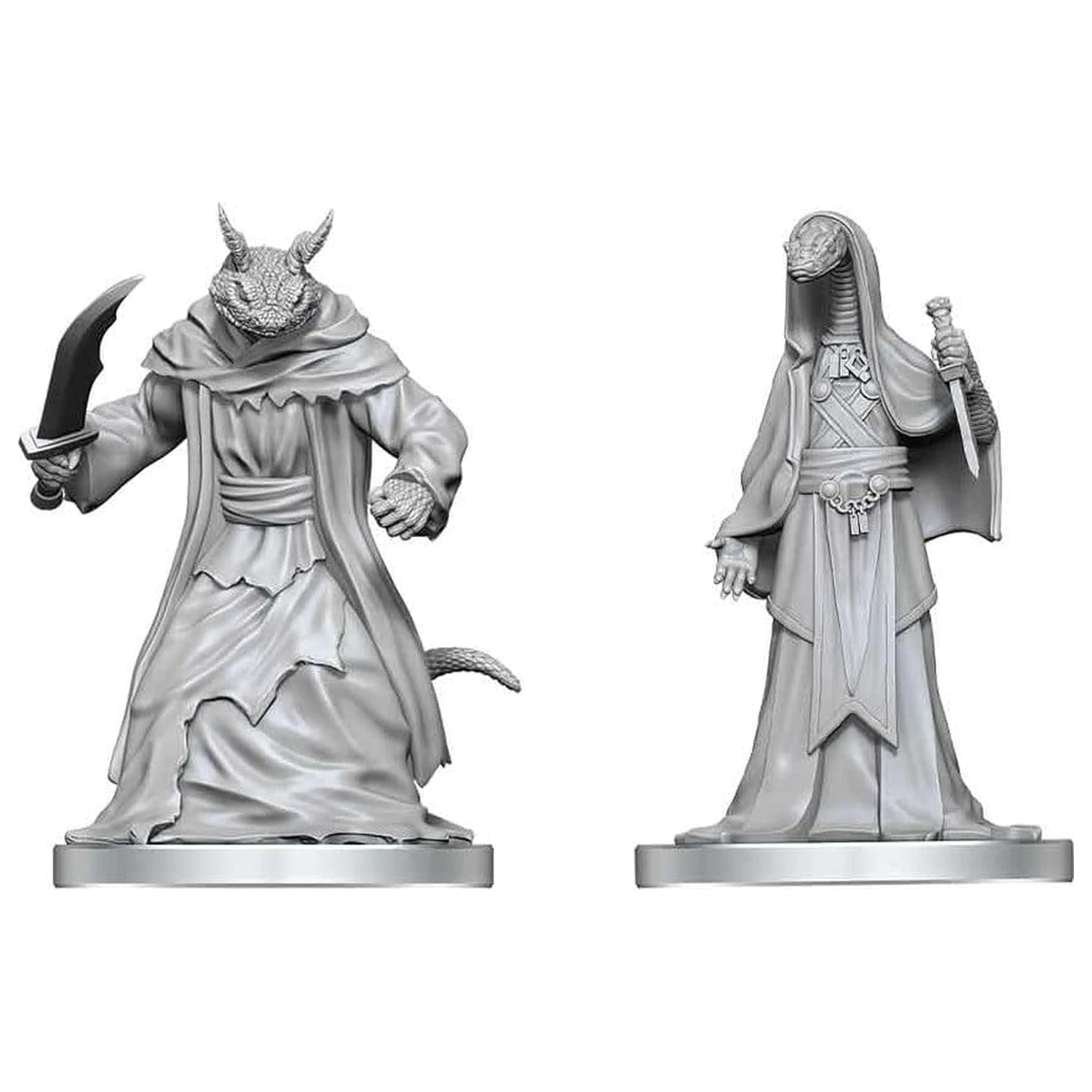 Pathfinder Battles Deep Cuts nenabarvená miniatura Zyss & Aapoph Serpentfolk 13 cm fotografii produktu