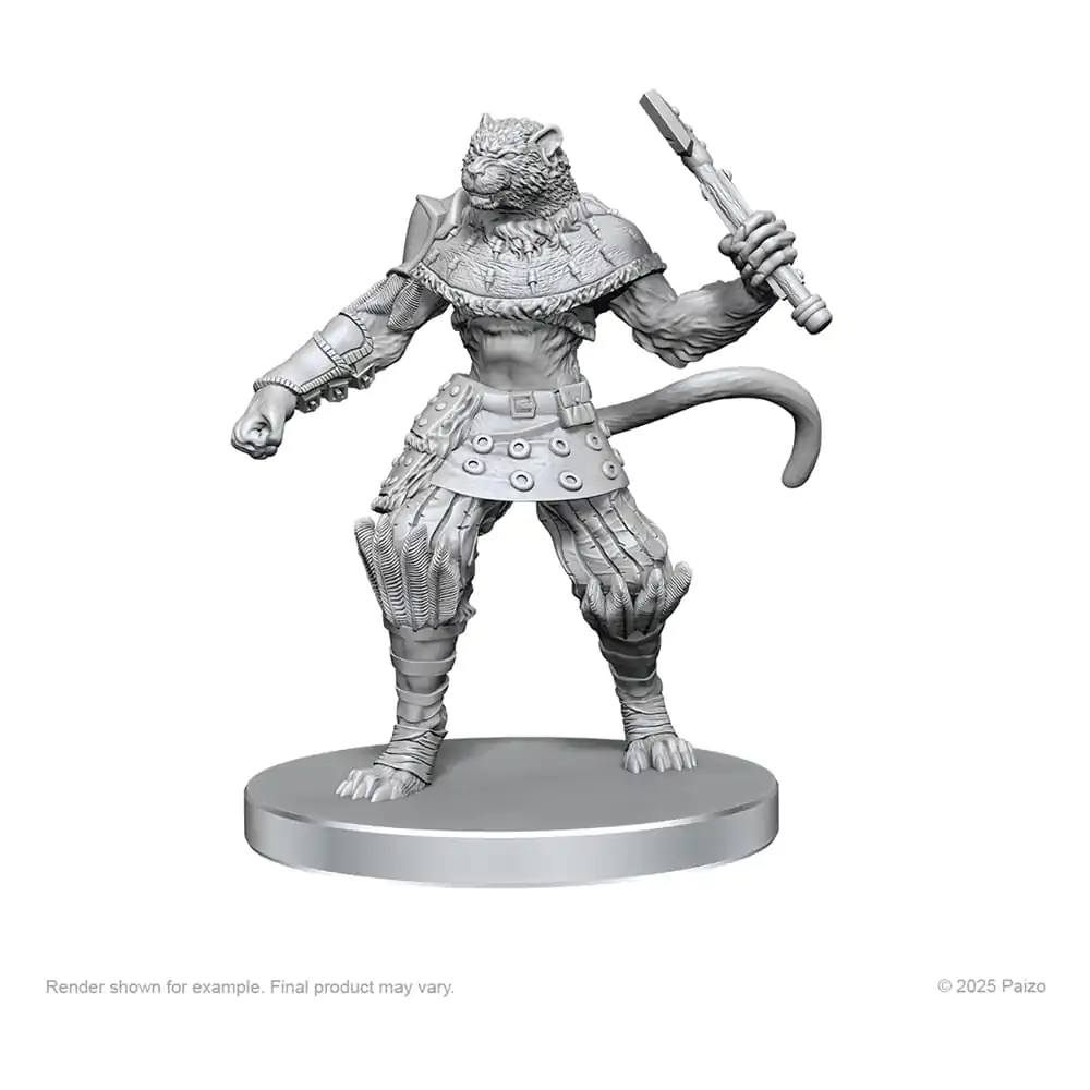 Pathfinder Deep Cuts Unpainted Miniatures Elf Hunter & Catfolk Bandit – Nenabarvené Miniatury fotografii produktu