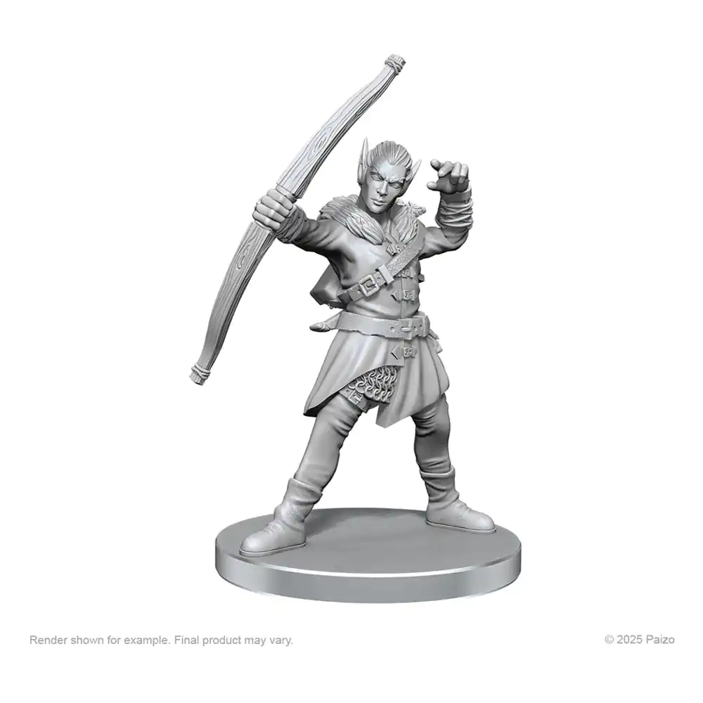 Pathfinder Deep Cuts Unpainted Miniatures Elf Hunter & Catfolk Bandit – Nenabarvené Miniatury fotografii produktu