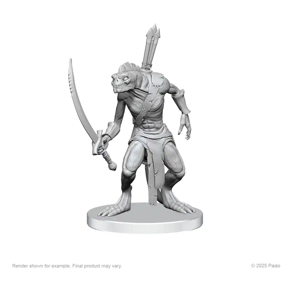 Pathfinder Deep Cuts Unpainted Miniatures Xulgath Skirmisher & Stoneliege - nenabarvené miniatury fotografii produktu