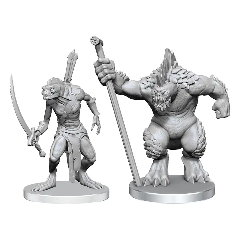 Pathfinder Deep Cuts Unpainted Miniatures Xulgath Skirmisher & Stoneliege - nenabarvené miniatury fotografii produktu