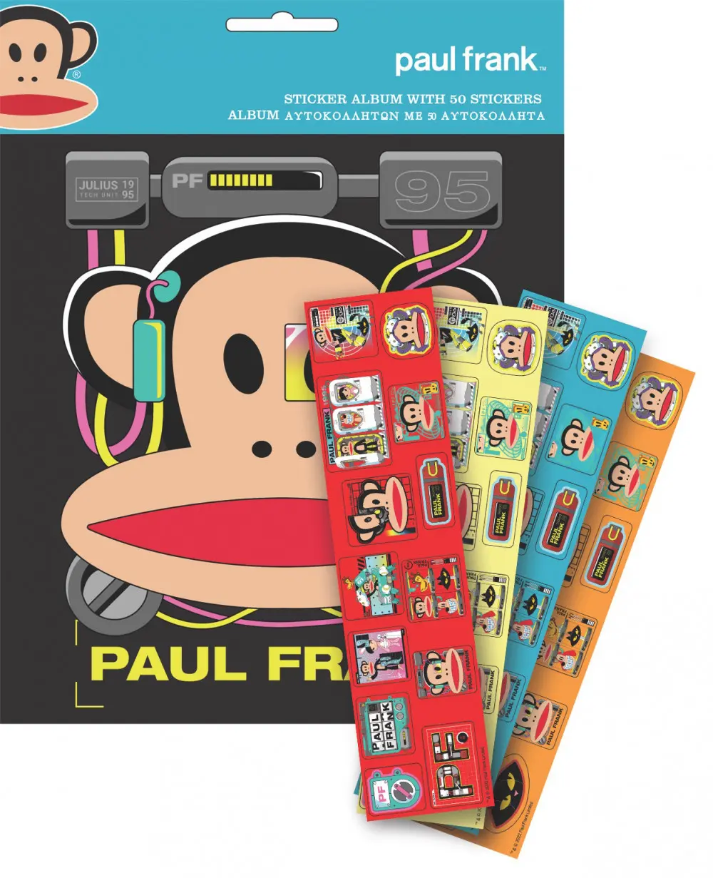 Paul Frank Album na samolepky s 50 samolepkami fotografii produktu