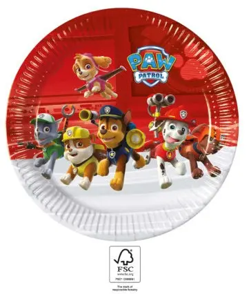Paw Patrol Ready For Action Papírové talíře 8 ks 23 cm FSC fotografii produktu