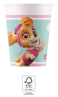 Paw Patrol Skye a Everest papírové kelímky 8 ks 200 ml FSC fotografii produktu