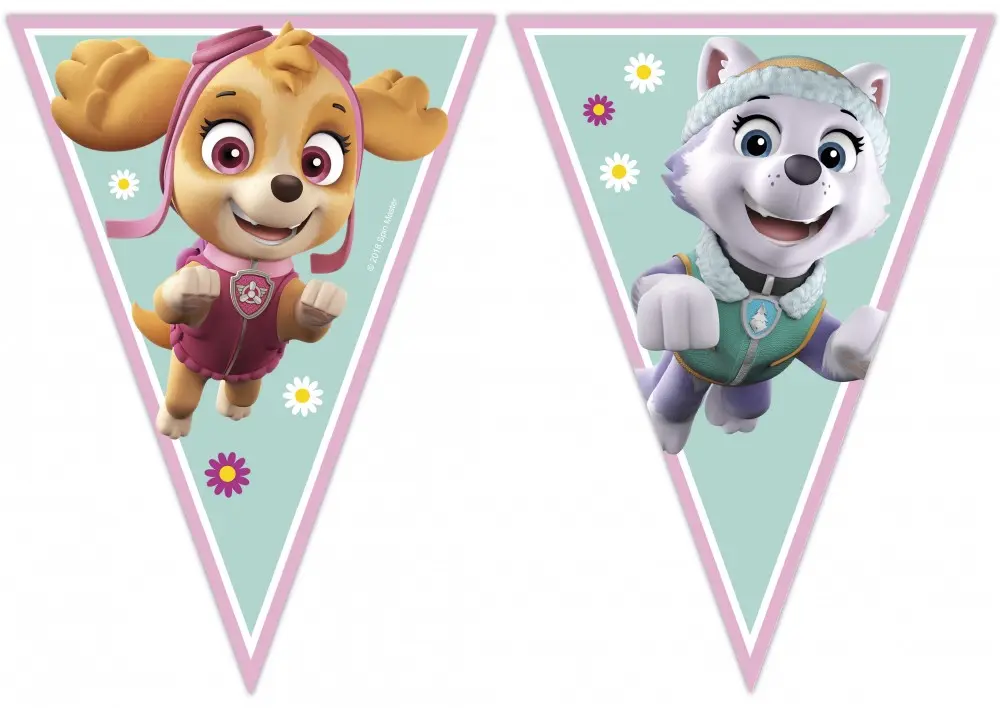 Paw Patrol Skye a Everest praporová vlajková girlanda fotografii produktu