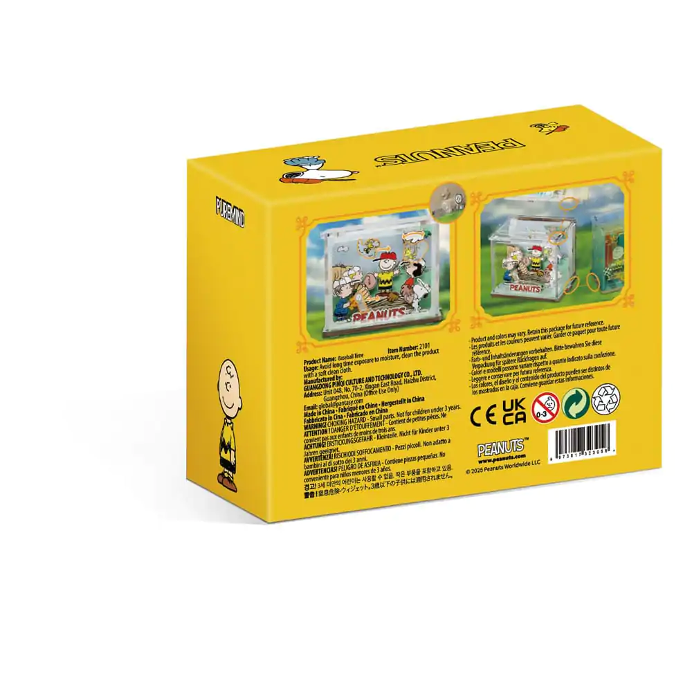 Peanuts Puremind DIY Stavebnice Mini Scéna Baseball Time fotografii produktu
