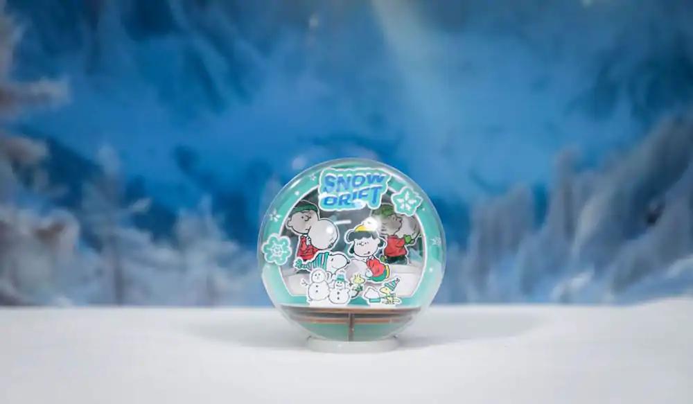 Peanuts Puremind Modelová stavebnice Dřevěný divadelní glóbus Snow Drift fotografii produktu