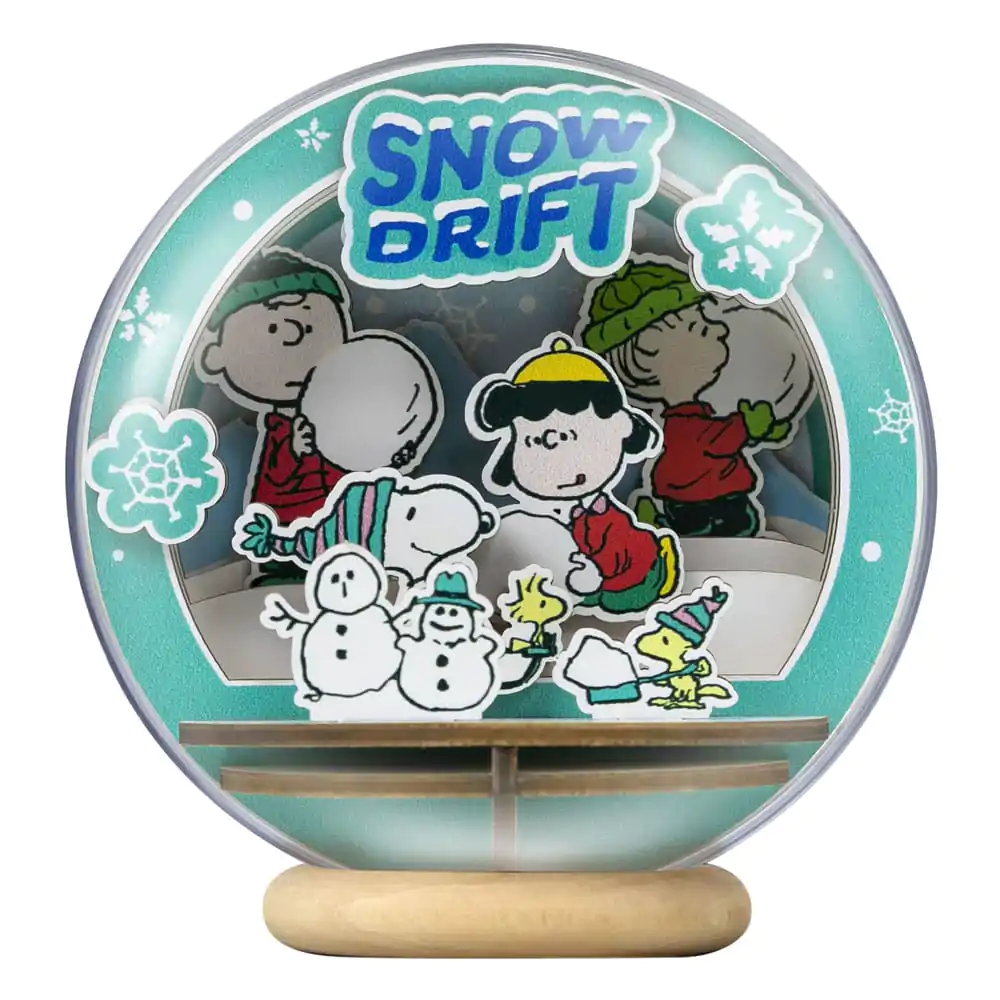 Peanuts Puremind Modelová stavebnice Dřevěný divadelní glóbus Snow Drift fotografii produktu