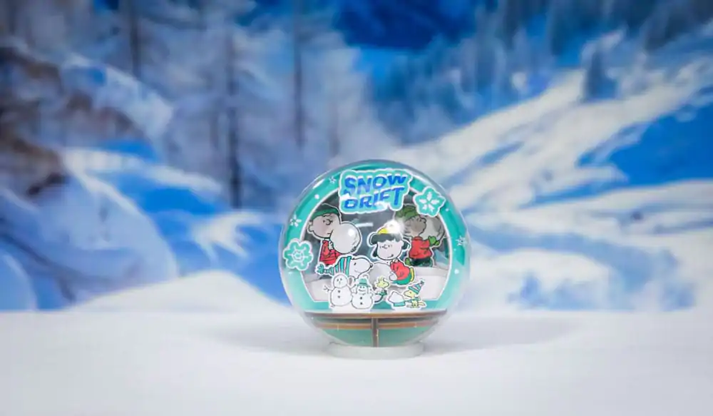 Peanuts Puremind Modelová stavebnice Dřevěný divadelní glóbus Snow Drift fotografii produktu
