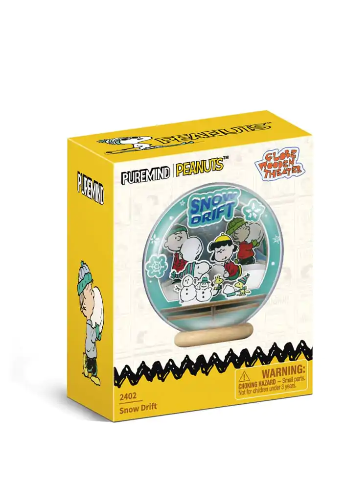 Peanuts Puremind Modelová stavebnice Dřevěný divadelní glóbus Snow Drift fotografii produktu