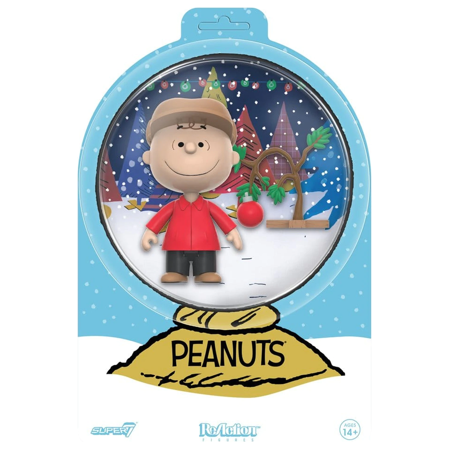 Peanuts ReAction akční figurka Charlie Brown a Sad Tree (Snow Globe Card Back) fotografii produktu