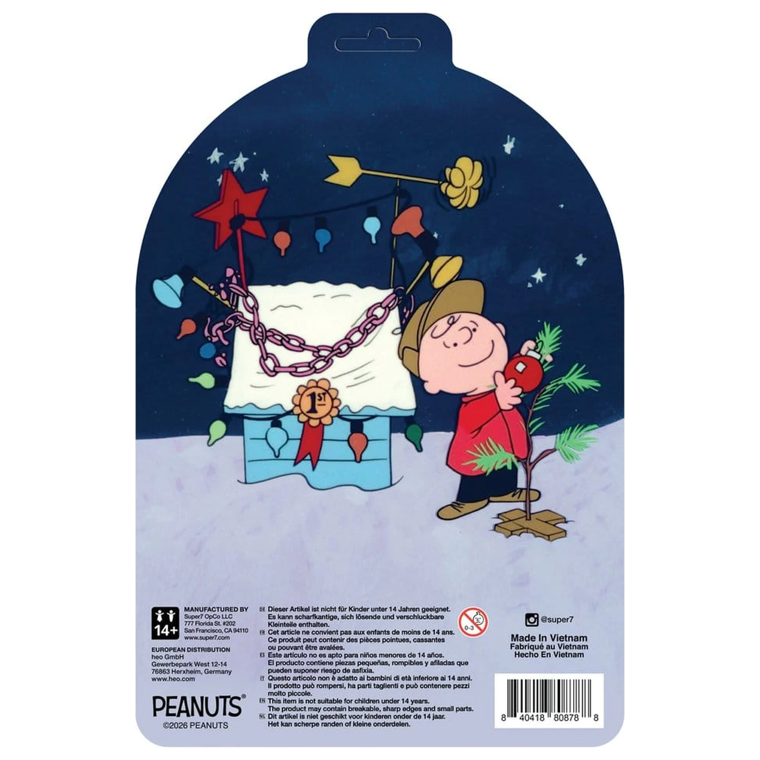Peanuts ReAction akční figurka Charlie Brown a Sad Tree (Snow Globe Card Back) fotografii produktu