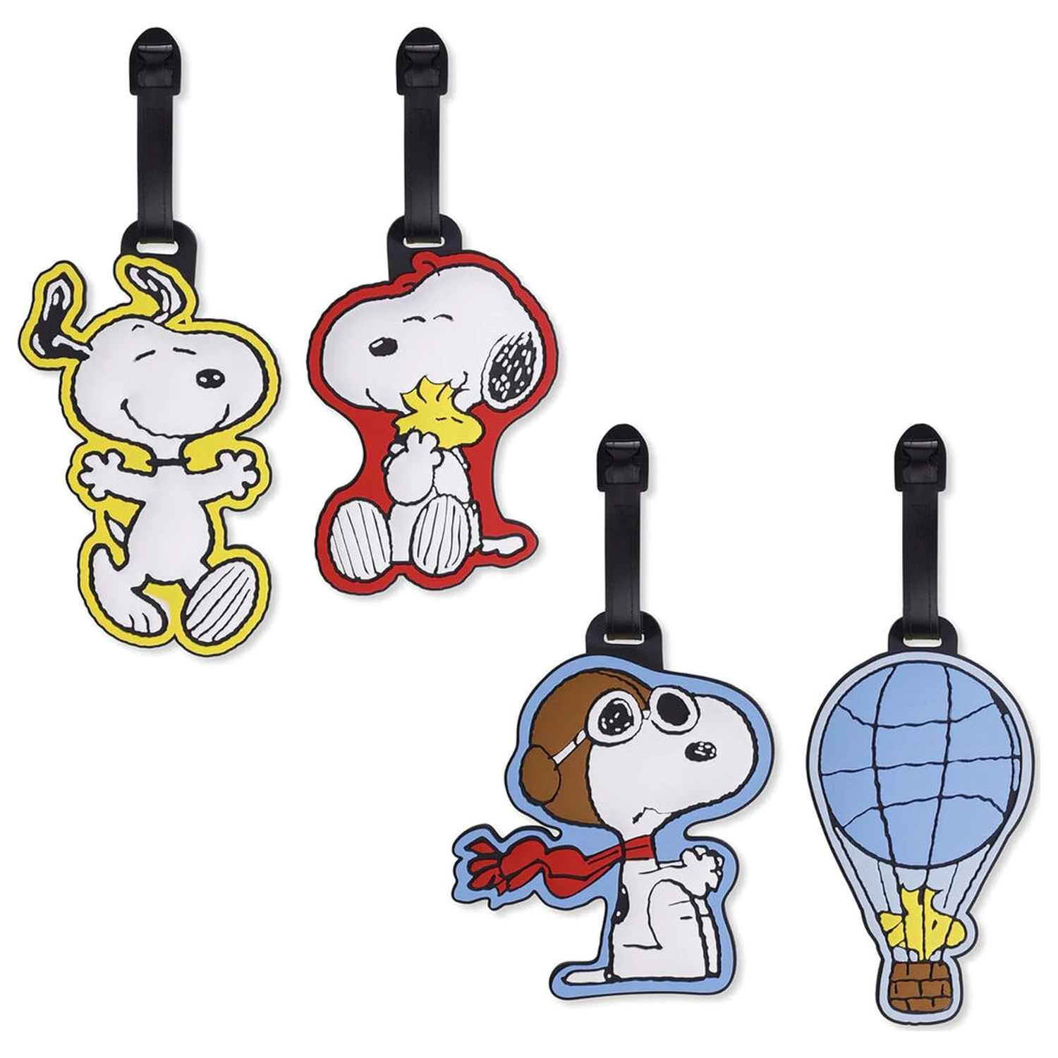 Peanuts Snoopy sada 4 štítků na zavazadla fotografii produktu