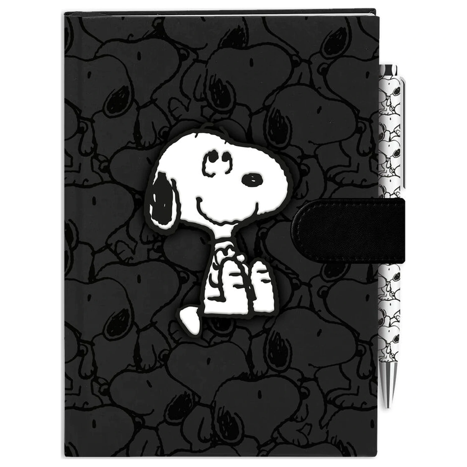 Peanuts Snoopy A5 PU poznámkový blok s povrchem flock a perem fotografii produktu