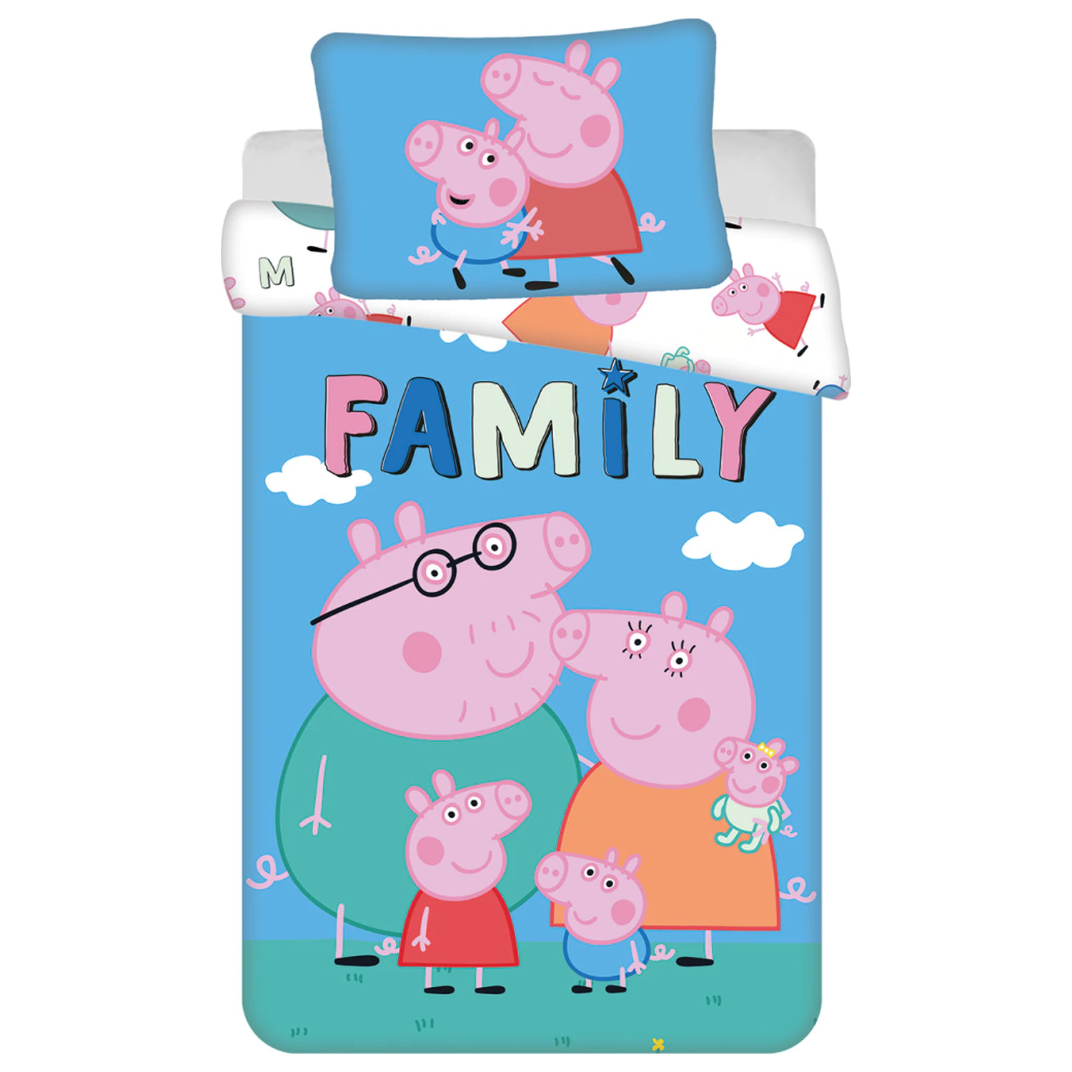 Peppa Pig Big Pig Family dětské, předškolní povlak na peřinu fotografii produktu