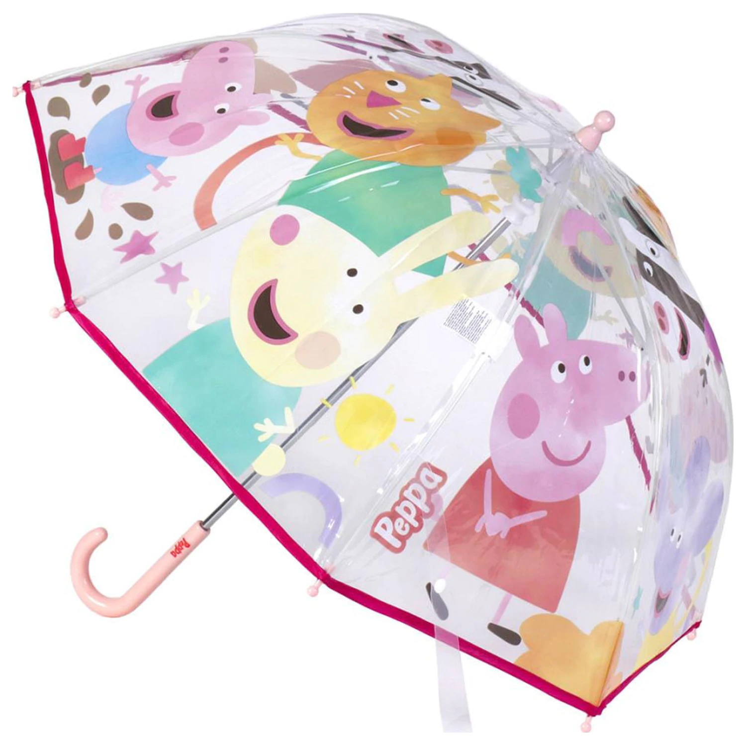 Peppa Pig Buddies dětský průhledný deštník Ø71 cm fotografii produktu