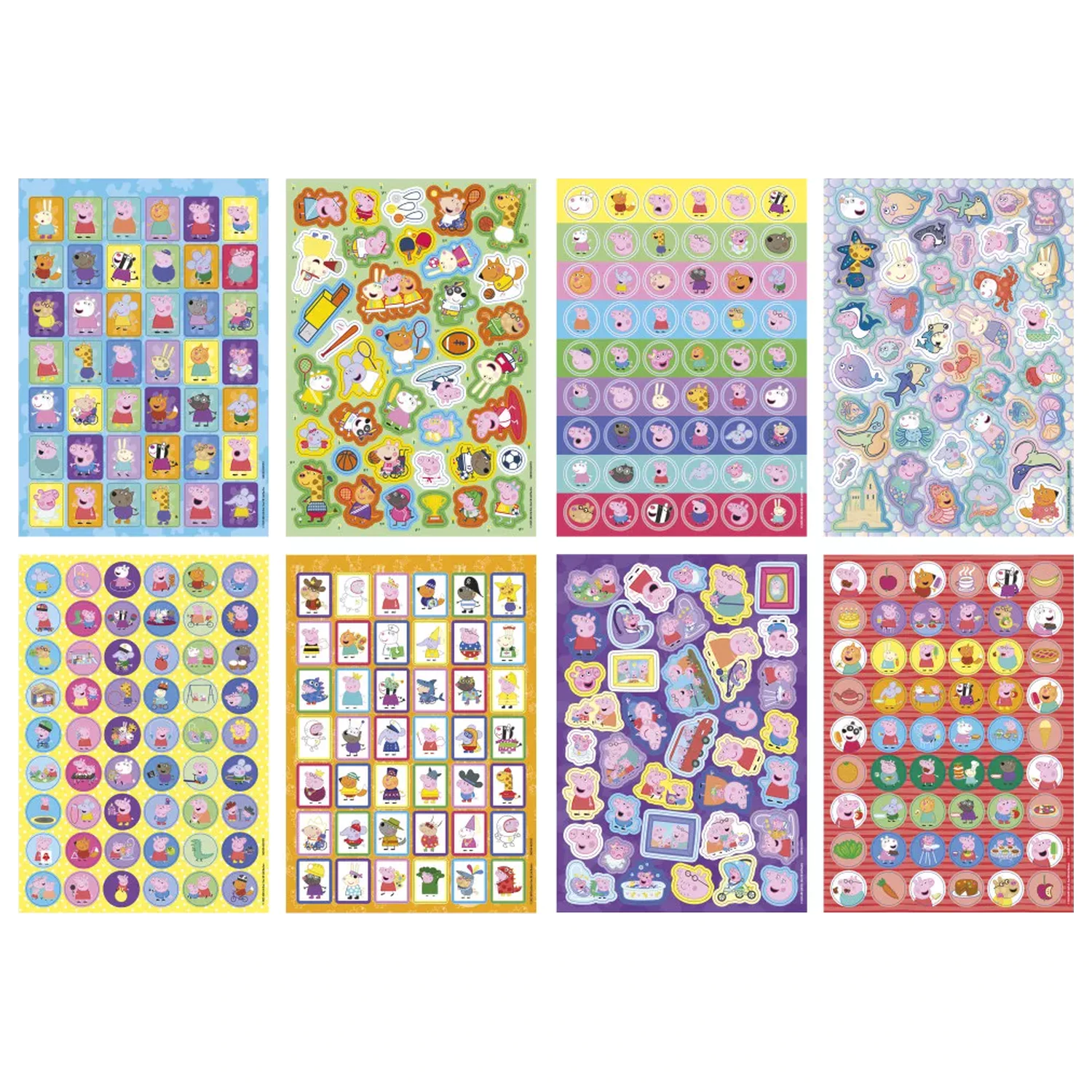 Peppa Pig Family Sticker Pack 8 listů fotografii produktu