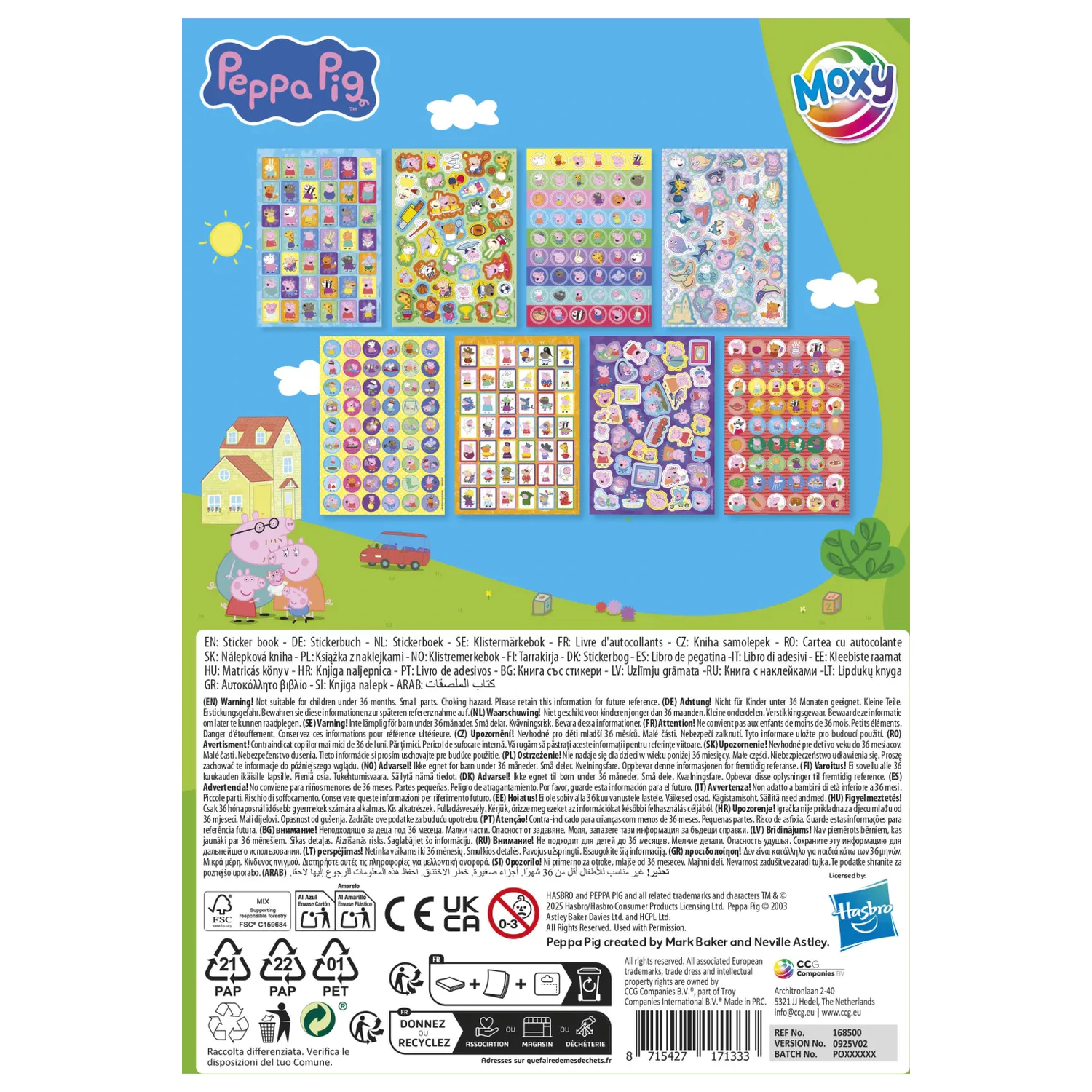Peppa Pig Family Sticker Pack 8 listů fotografii produktu