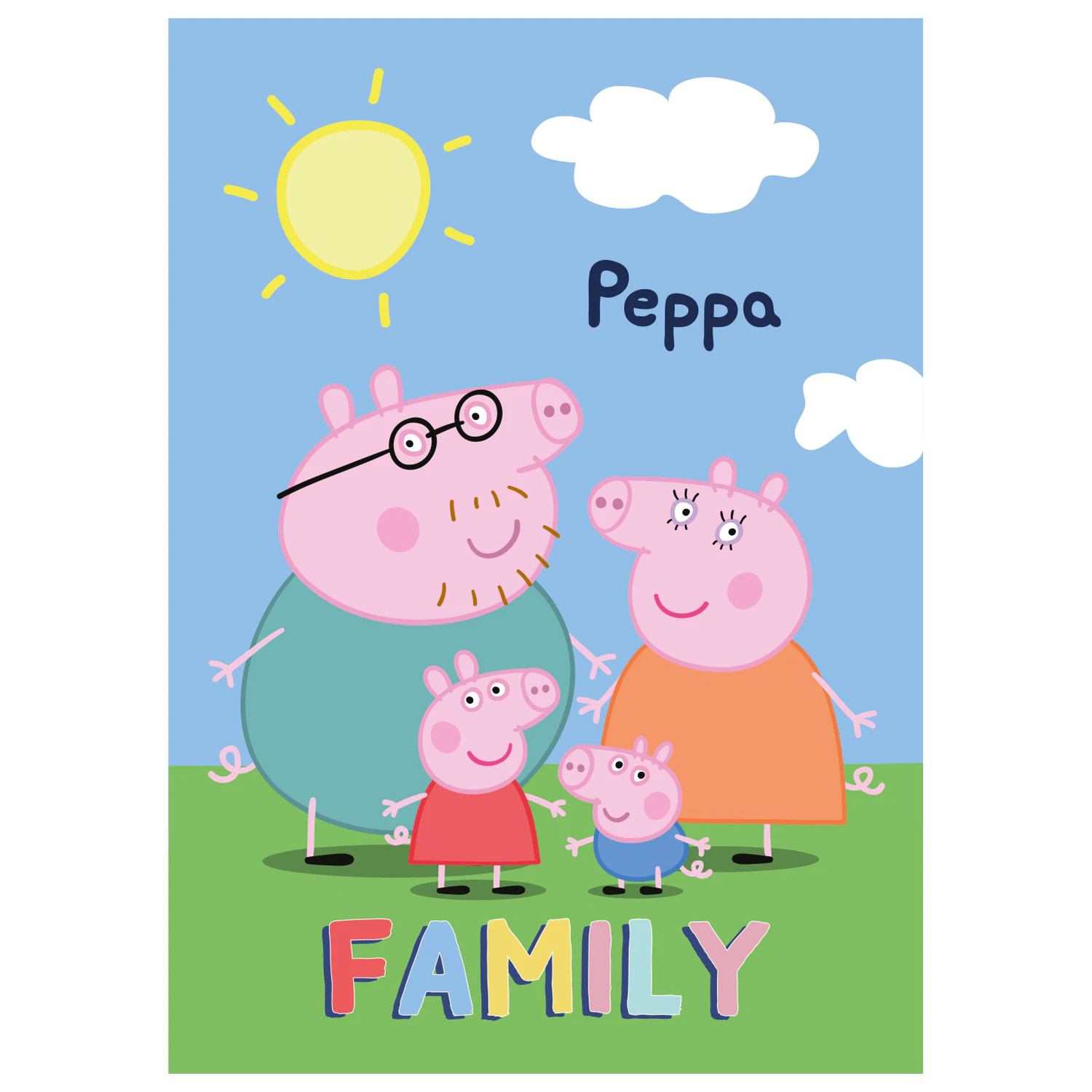 Peppa Pig Rodinná fleecová deka fotografii produktu