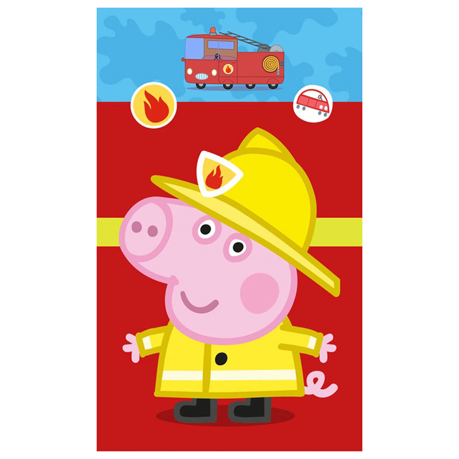 Peppa Pig Fireman ručník na ruce, ručník na obličej, ručník fotografii produktu