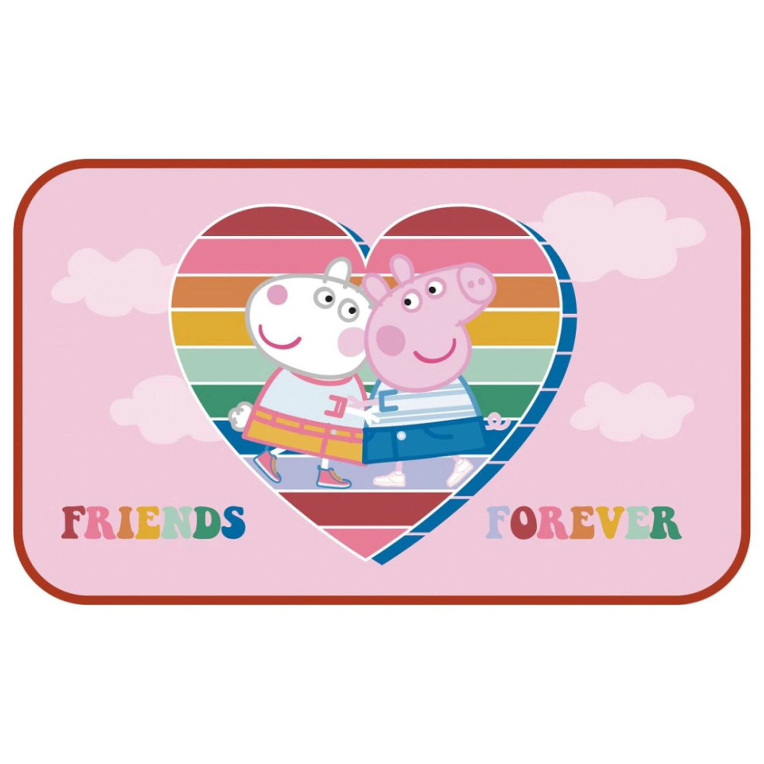 Rohožka Peppa Pig Friends, koupelnová předložka 40x70 cm fotografii produktu
