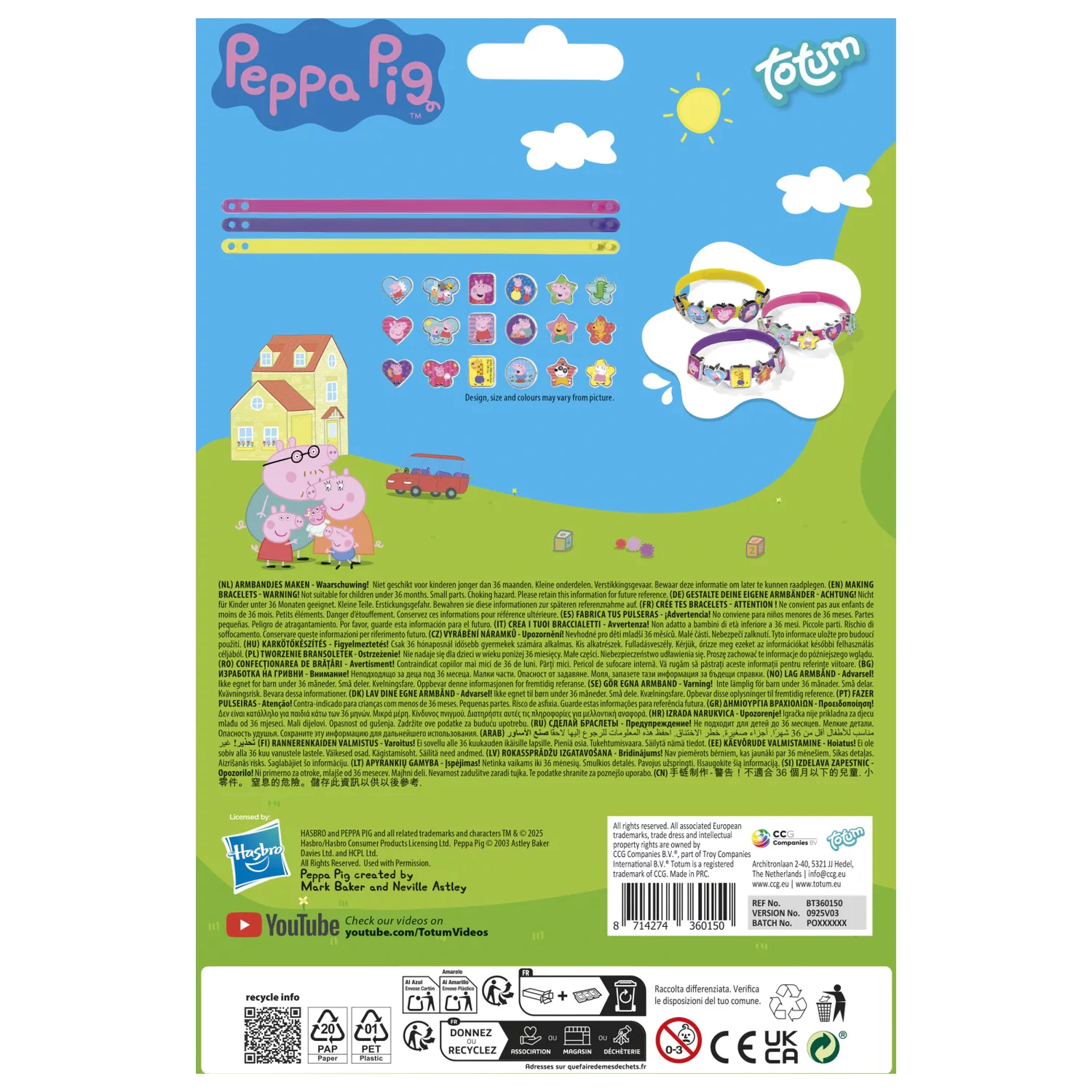 Peppa Pig Zábavná Sada na výrobu náramků fotografii produktu