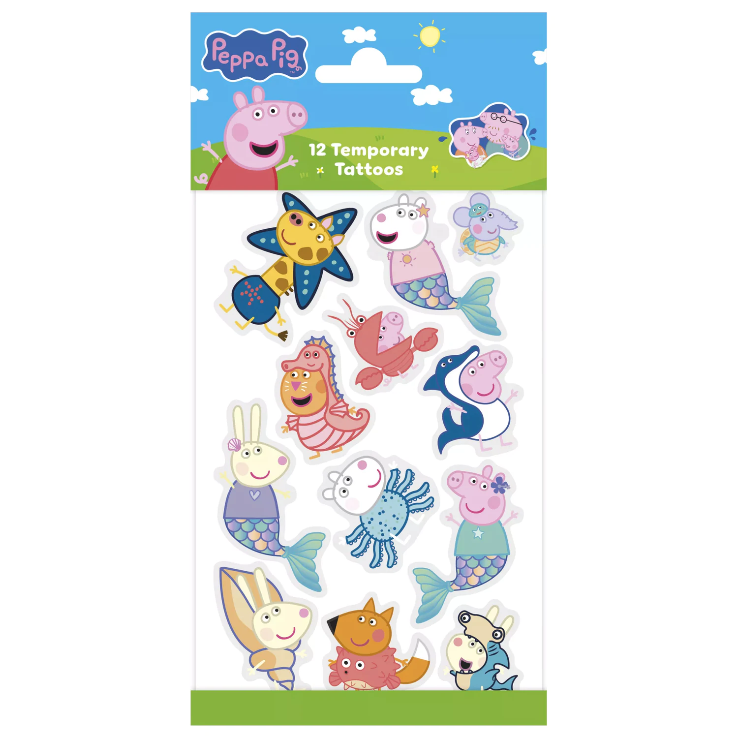 Peppa Pig Mořská panna Tattoo 12 kusů fotografii produktu
