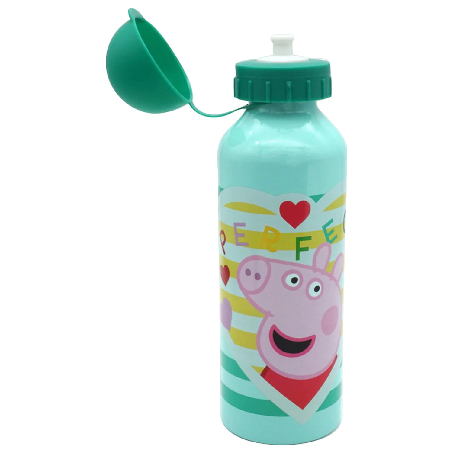 Peppa Pig Perfect hliníková láhev na vodu s pítkem 500 ml fotografii produktu