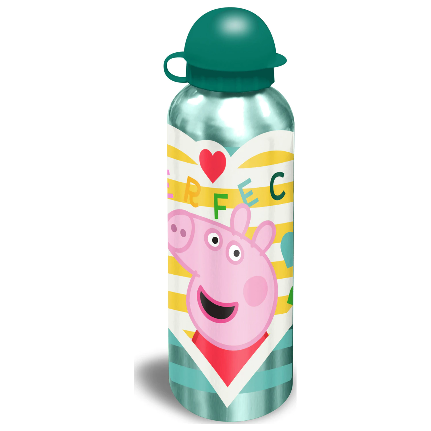 Peppa Pig Perfect hliníková láhev na vodu s pítkem 500 ml fotografii produktu