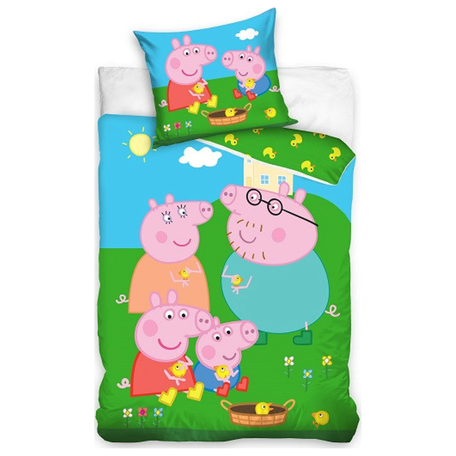 Peppa Pig Piggy Family povlak na přikrývku fotografii produktu