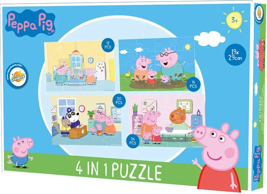 Peppa Pig Skládačka 4 v 1 fotografii produktu