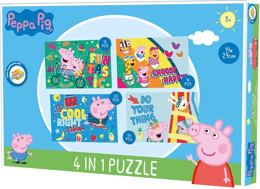 Peppa Pig skládačka 4 v 1 fotografii produktu