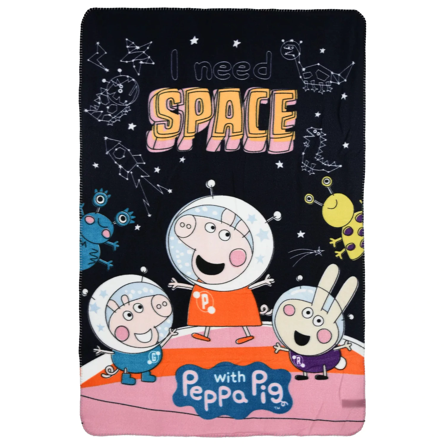 Peppa Pig Space flísová deka 100x150cm fotografii produktu